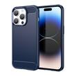 Lemontti Husa Carbon Case Flexible iPhone 14 Pro Blue