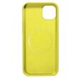 Lemontti Husa Liquid Silicon MagCharge iPhone 14 Galben (protectie 360°, material fin, captusit cu microfibra)