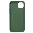 Lemontti Husa Liquid Silicon MagCharge iPhone 14 Plus Verde (protectie 360°, material fin, captusit cu microfibra)