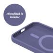 Lemontti Husa Liquid Silicon MagCharge iPhone 15 Gri (protectie 360°, material fin, captusit cu microfibra)