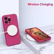 Lemontti Husa Liquid Silicon MagCharge iPhone 15 Pro Roze (protectie 360°, material fin, captusit cu microfibra)