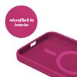 Lemontti Husa Liquid Silicon MagCharge iPhone 15 Pro Roze (protectie 360°, material fin, captusit cu microfibra)