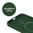 Lemontti Husa Liquid Silicon MagCharge iPhone 15 Verde (protectie 360°, material fin, captusit cu microfibra)