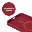 Lemontti Husa Liquid Silicon MagCharge iPhone 15 Visiniu (protectie 360°, material fin, captusit cu microfibra)