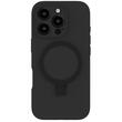 Lemontti Husa Liquid Silicon MagSafe iPhone 16 Pro Max, cu suport, Negru