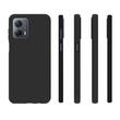 Lemontti Silicone Silky Cover Motorola Moto G53 5G Black