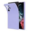Lemontti Silicone Soft Slim Samsung Galaxy S23 Ultra case, matte and fine material, lined with microfiber, Lilac