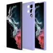 Lemontti Silicone Soft Slim Samsung Galaxy S23 Ultra case, matte and fine material, lined with microfiber, Lilac