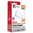 Lemontti Incarcator Retea GaN 2x Type-C si 1x USB-A, 65W, Fast Charge, EU Plug, Alb