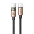 Mcdodo Cablu Type-C la Type-C Fast Charging, 100W, LED, 1.2m, Desert Gold