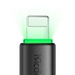 Mcdodo Cablu USB la Lightning Alpha Series Silicone Fast Charging, LED, 1.2m, Negru-T.Verde 0.18 lei/buc