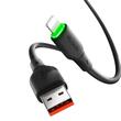 Mcdodo Cablu USB la Lightning Alpha Series Silicone Fast Charging, LED, 1.2m, Negru-T.Verde 0.18 lei/buc