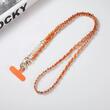 Lemontti Snur telefon cu perle, 120cm, Portocaliu