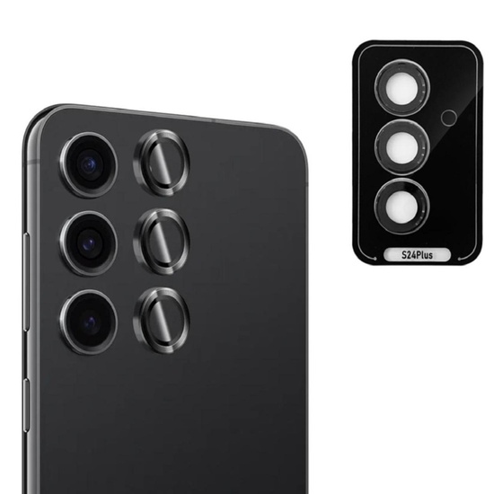 Devia Folie Sticla Camera Peak Series Samsung Galaxy S24 Plus, pachet de 2 buc, Negru