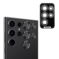 Devia Folie Sticla Camera Peak Series Samsung Galaxy S24 Ultra, pachet de 5 buc.Negru