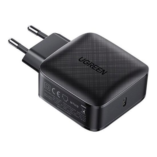 Incarcator Priza Ugreen Quick Charger GaN, 65W, 1 x USB Type-C 5V/3A, Negru