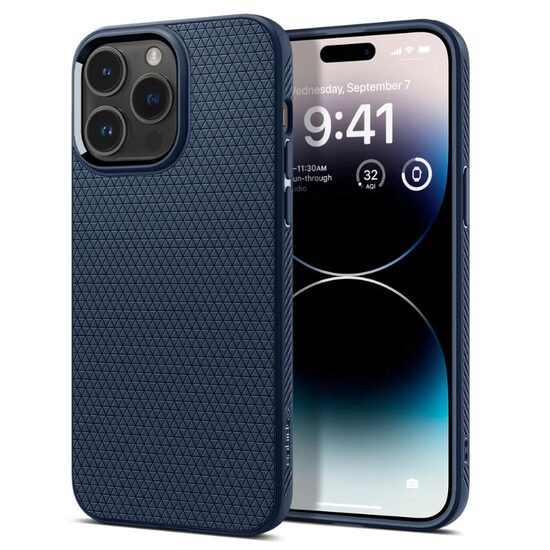 Husa iPhone 14 Pro Spigen Liquid Air Navy Blue