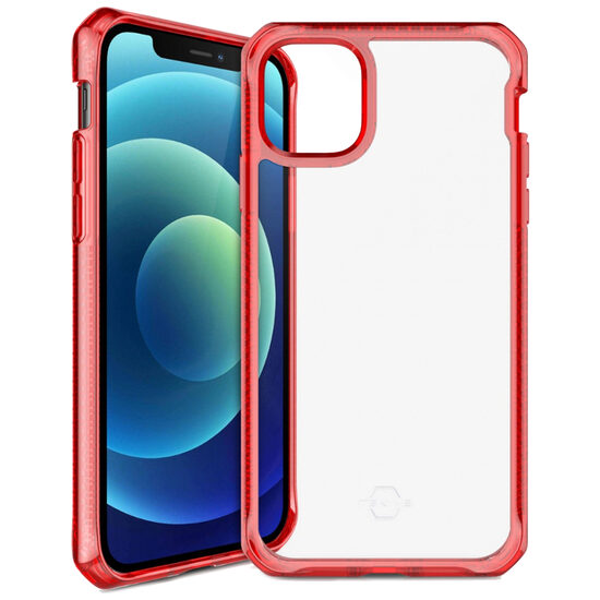 Husa iPhone 12 Mini IT Skins Hybrid Clear Red & Transparent