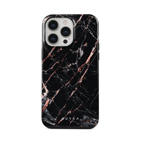 Husa iPhone 14 Pro Max Burga Dual Layer Rose Gold Marble