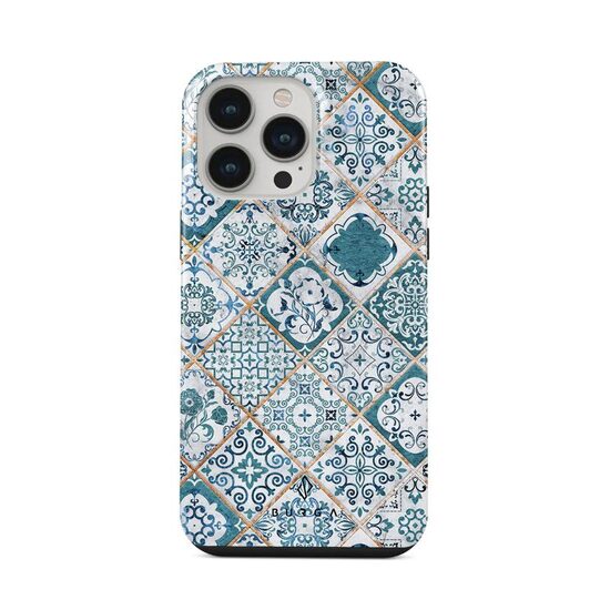 Husa iPhone 14 Pro Burga Dual Layer Tropical Oasis