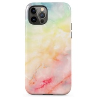 Husa iPhone 12 / 12 Pro Burga Dual Layer New Flame Rainbow