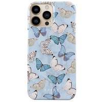 Husa iPhone 13 Pro Burga Dual Layer Give Me Butterflies