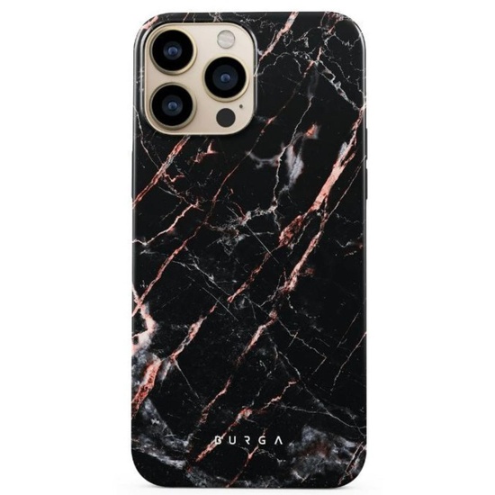 Husa iPhone 13 Pro Burga Dual Layer Rose Gold Marble