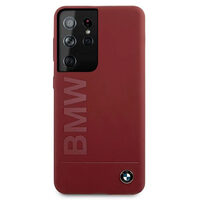 Husa Samsung Galaxy S21 Ultra G998 BMW Silicone Signature Logo Rosu