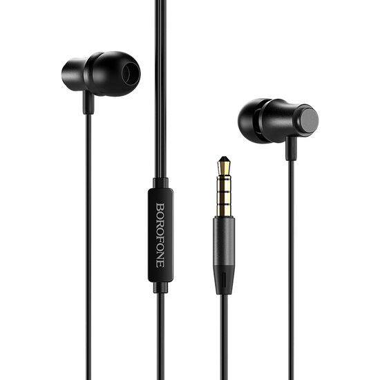 Borofone BM29 Gratified In-Ear Headphones with microphone, Jack 3.5mm, Black