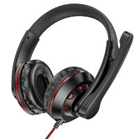 Casti Over-Ear Borofone BO102 Gaming cu microfon, Jack 3.5mm, Rosu