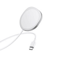 Incarcator cu Inductie Borofone BQ12 Core Magnetic, Wireless, 15W, Argintiu