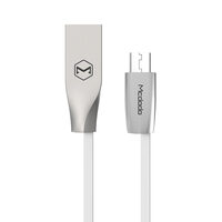 Cablu MicroUSB Mcdodo Zn-Link Silver White (1.5m, 2.4A max)