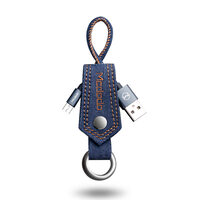 Cablu MicroUSB Mcdodo Denim Key-Chain Blue (0.15m, 2A, breloc)