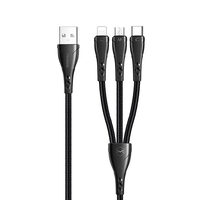 Cable 3 in 1 Lightning &amp; MicroUSB &amp; Type-C Mcdodo Mamba Series Black (max 3A, 1.2m)