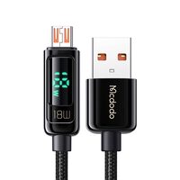 Cablu USB-A la MicroUSB Mcdodo Digital Pro Black (QC4.0, 1.2m, 3A, 18W)
