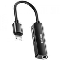 Adaptor Lightning la Lightning si Jack 3.5mm Baseus L52 Black
