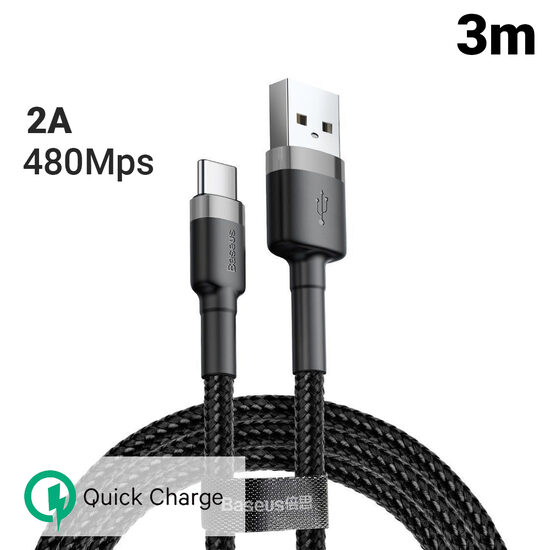 Cable Type-C Baseus Coffee Series Gray &amp; Black