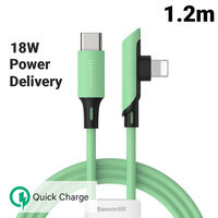 Cablu Lightning la Type-C Baseus Colourful Elbow Green