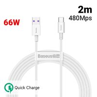 Cablu USB la Type-C Fast Charging Baseus Superior Series White
