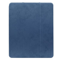 Cover iPad Pro 12.9 inch 2018 Comma Leather Case Blue (pencil slot)