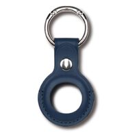 AirTag Devia Leather Key Ring Blue