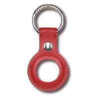 AirTag Devia Leather Key Ring Red