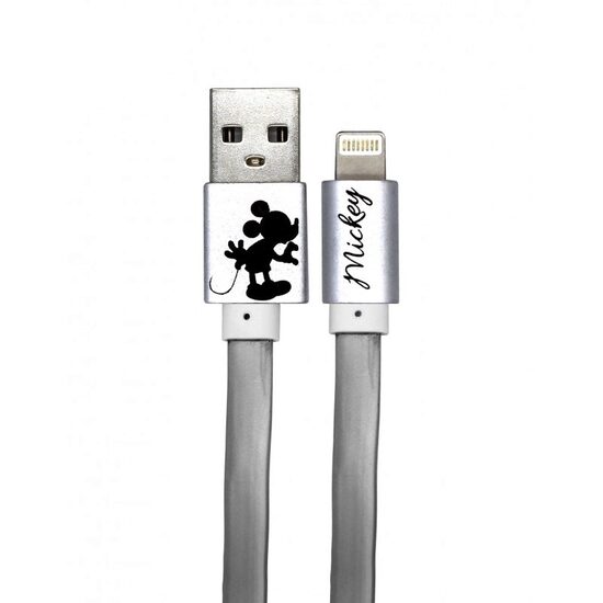 Cable Disney USB Lightning Mickey Kissing Alone Silver