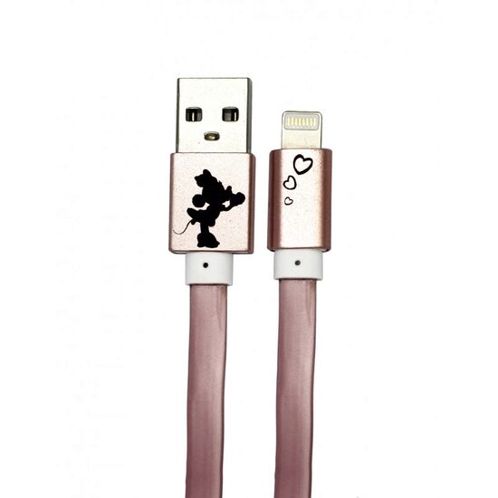 Disney USB Lightning Minnie Hearts Rose Gold cable