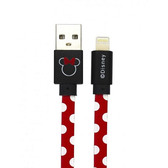 Cable Disney USB Lightning Minnie Dots Red