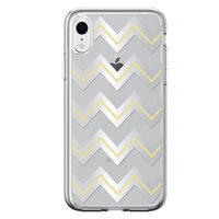 Husa iPhone XR Devia Silicon Bowen Series Silver (cu model electroplacat)