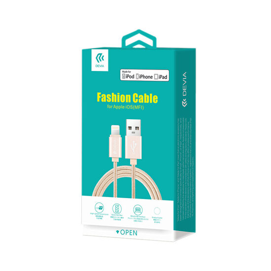 Cablu MFI Lightning Devia Fashion Rose Gold
