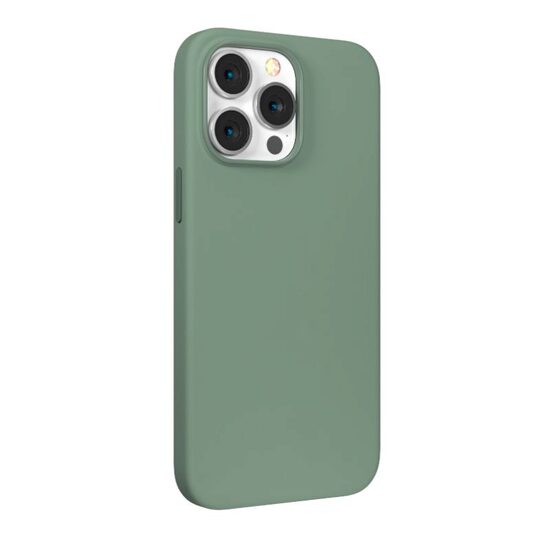 iPhone 14 Plus case Devia Nature Series Silicone Magnetic Light Green