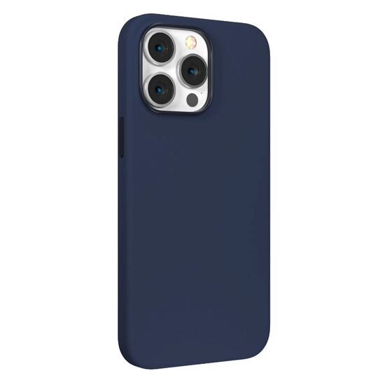 Husa iPhone 14 Devia Nature Series Silicone Magnetic Navy Blue