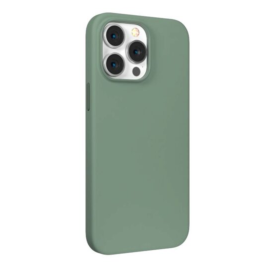 Husa iPhone 14 Plus Devia Silicon Nature Series Light Green